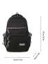 Letter Graphic Patch Detail Functional Backpack