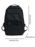 Release Buckle Decor Functional Backpack