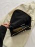 Crocodile Embossed Contrast Binding Envelope Bag