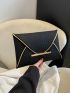 Crocodile Embossed Contrast Binding Envelope Bag