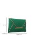 Crocodile Embossed Contrast Binding Envelope Bag