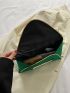 Crocodile Embossed Contrast Binding Envelope Bag