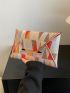 Colorblock Geometric Pattern Contrast Binding Square Bag