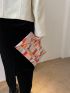 Colorblock Geometric Pattern Contrast Binding Square Bag