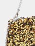 Mini Sequin Decor Chain Square Bag