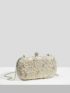 Mini Rhinestone Decor Chain Box Bag