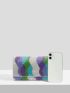 Color Block Rhinestone Decor Flap Chain Square Bag