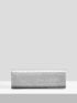 Metallic Geometric Embossed Flap Chain Square Bag