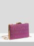 Mini Glitter Metal Lock Box Bag