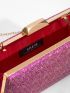Mini Glitter Metal Lock Box Bag