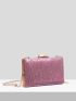 Mini Glitter Metal Lock Box Bag