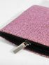 Glitter Rhinestone Decor Top Handle Square Bag