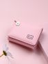Minimalist Flower Decor Fold Small Wallet