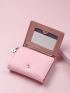Minimalist Flower Decor Fold Small Wallet