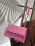 Quilted Chain Flap Square Bag