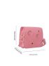 Mini Cut Out Flap Square Bag With Bag Charm