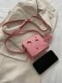 Mini Cut Out Flap Square Bag With Bag Charm