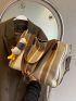 Striped Pattern Shoulder Tote Bag