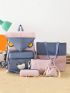 5pcs Cartoon Bear Decor Functional Backpack Set