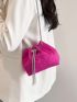 Mini Neon Pink Quilted Bucket Bag