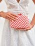 VCAY Mini Chevron Pattern Straw Bag