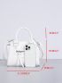 Minimalist Crocodile Embossed Square Bag