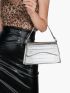 Metallic Crocodile Embossed Square Bag