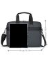 Men Minimalist Double Handle Briefcase