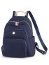 Faux Pearl Decor Functional Backpack