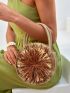 Mini Flower Decor Straw Bag