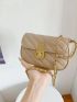 Mini Twist Lock Quilted Flap Chain Square Bag