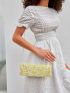 Flower Decor Square Bag