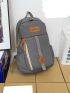 Men Letter Graphic Functional Backpack