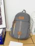 Men Letter Graphic Functional Backpack