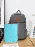 Men Letter Graphic Functional Backpack