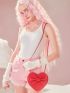 Sweetness Mini Bow Decor Heart Design Novelty Bag