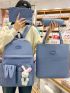 4pcs Rabbit Decor Functional Backpack Set