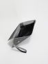 Glitter Metal Decor Flap Square Bag