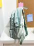 Letter Patch Decor Mesh Panel Functional Backpack