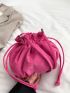 Mini Drawstring Design Bucket Bag