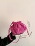 Mini Drawstring Design Bucket Bag