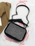 Mini Studded Decor Chain Square Bag
