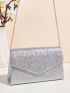 Glitter Flap Square Bag