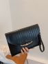 Crocodile Embossed Square Bag