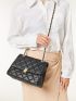 Quilted Flap Square Bag