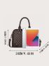 Geometric Pattern Double Handle Boston Bag