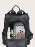 Metal Letter Decor Functional Backpack