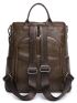 Stitch Detail Double Zipper Functional Backpack