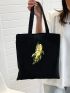 Graphic Print Shopper Bag