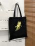 Graphic Print Shopper Bag